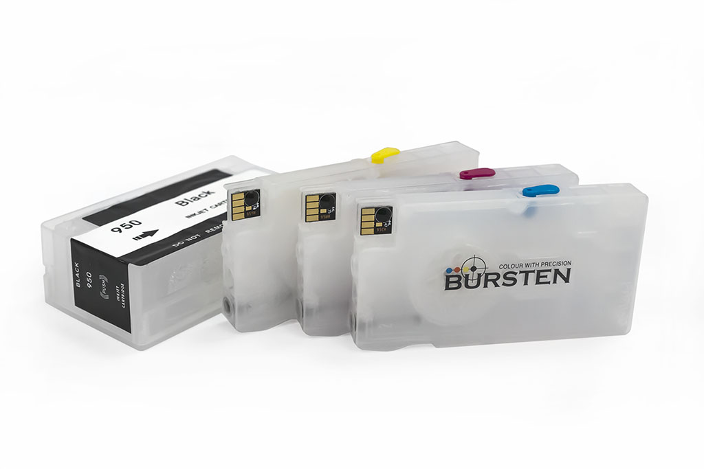 Перезаправляемые нано-картриджи BURSTEN для МФУ HP использующих картриджи 
№ 950/951 x 4 шт. с авточипами