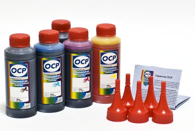 Комплект чернил OCP (BKP 44, BK 797, C 133, M/Y 122) для картриджей CANON PGI-5/CLI-8, 100г x 5