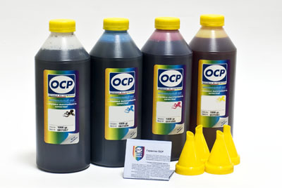 Комплект чернил OCP (BKP 249, C/M/Y 343) для картриджей HP №655, 1000г x 4