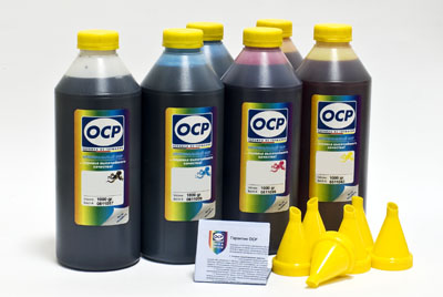 Комплект чернил OCP (BKP/C/M/Y 9142, ВК 9154, ВК 9155) для картриджей HP №72, 1000г x 6