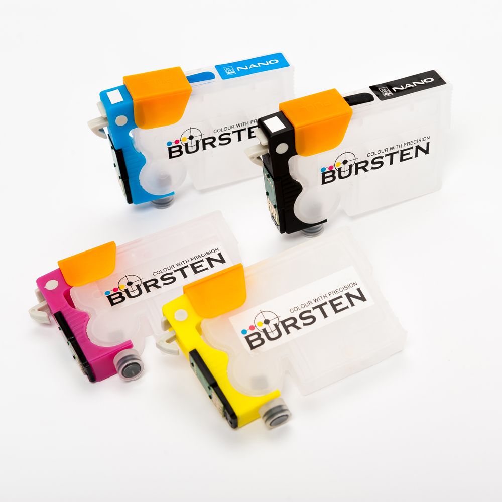 Перезаправляемые нано-картриджи BURSTEN для EPSON (T1281 - T1284) x 4 шт. с авточипами