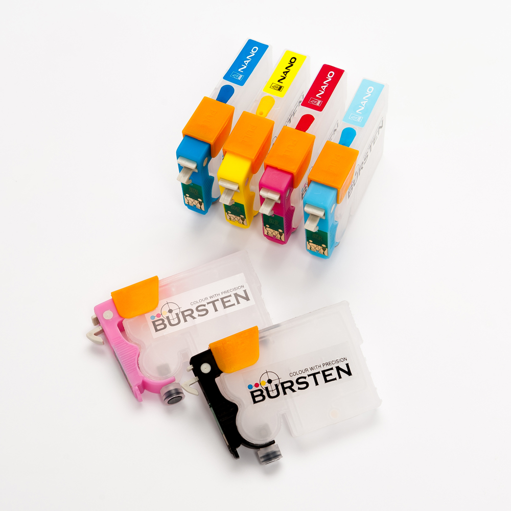 Перезаправляемые нано-картриджи BURSTEN для EPSON (T0811 - T0816) x 6 шт. с авточипами