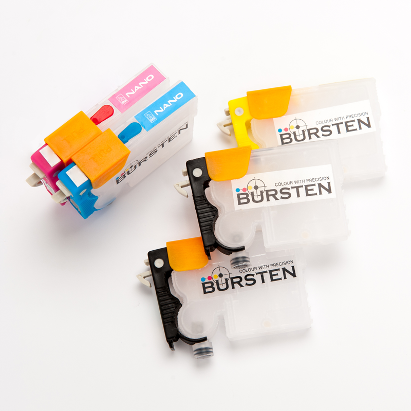 Перезаправляемые нано-картриджи BURSTEN для EPSON (T0731x2, T1032 - T1034) x 5 шт. с авточипами