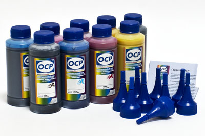 Комплект чернил OCP (ВКP 202/203/201/200, СP 200, CPL 201, YP 200, MP 209, MPL 210) для принтеров EPSON, 100г x 9