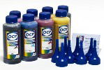 Комплект чернил OCP (EGO, BKP/CP/MP/RP/VP 110, BKP 111, YP 116) для принтеров EPSON, 100г х 8
